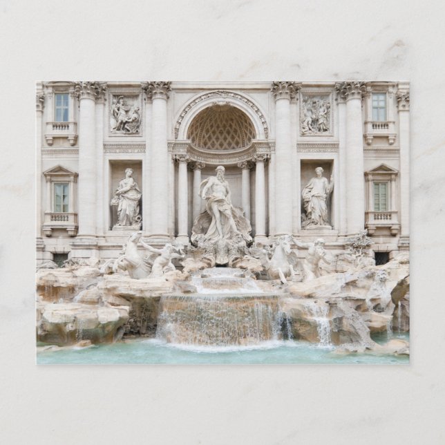Trevi Fontän (italienska: Fontana di Trevi) Vykort (Framsida)
