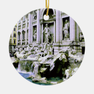 Trevi-fontän Julgransprydnad Keramik