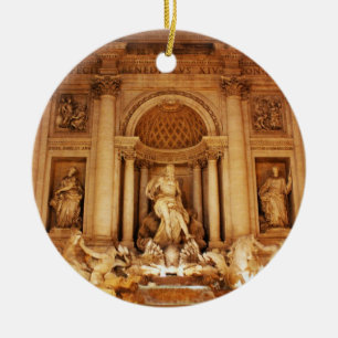 Trevi-fontän Julgransprydnad Keramik