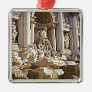 Trevi fontän julgransprydnad metall