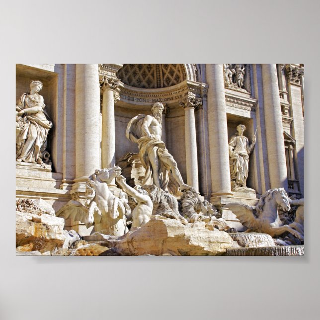 trevi fontän metall ornament poster (Framsidan)