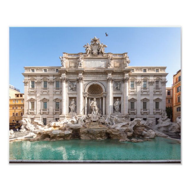Trevi Fontän på morgonen tidigt - Rom, Italien Fototryck (Framsidan)