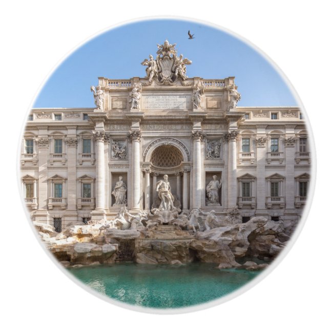 Trevi Fontän på morgonen tidigt - Rom, Italien Knopp (Framsidan)