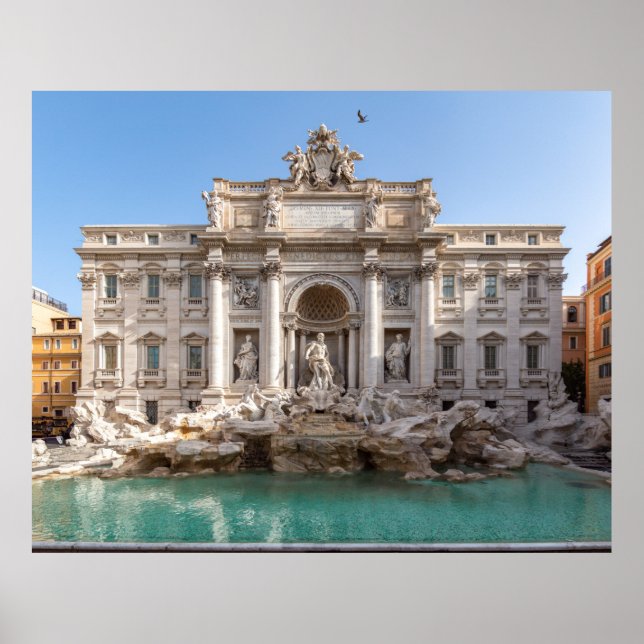 Trevi Fontän på morgonen tidigt - Rom, Italien Poster (Framsidan)