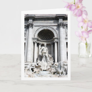 Trevi Fontän Porträtt, Rom, Italien Kort