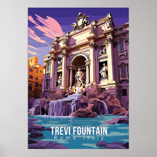 Trevi Fontän, resekonst poster