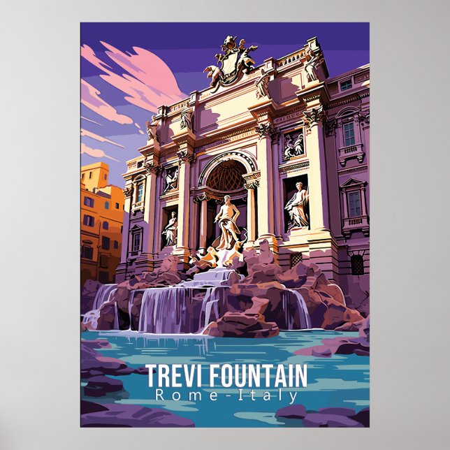 Trevi Fontän, resekonst poster (Framsidan)