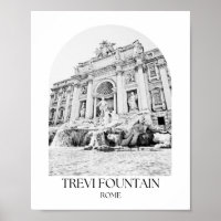 Trevi Fontän Rom Arch Photo Print