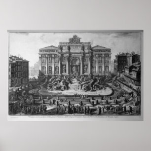 Trevi Fontän Rom - Giovanni Battista Piranesi Poster