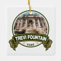 Trevi Fontän Rom Italien Badge