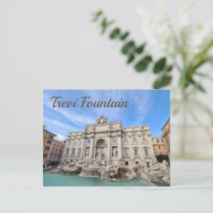 Trevi Fontän Rom Italien Helgdag Panorama Helg Vykort