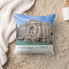 Trevi Fontän Rom Italien Helgdag Panorama Kudde