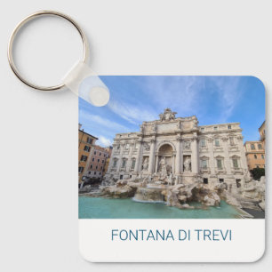 Trevi Fontän Rom Italien Helgdag Panorama Nyckelring
