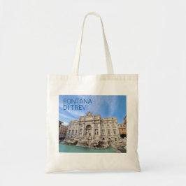 Trevi Fontän Rom Italien Helgdag Panorama Tygkasse