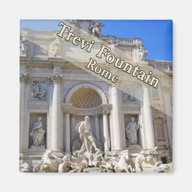 Trevi Fontän Rom Italien Magnet (Framsidan)