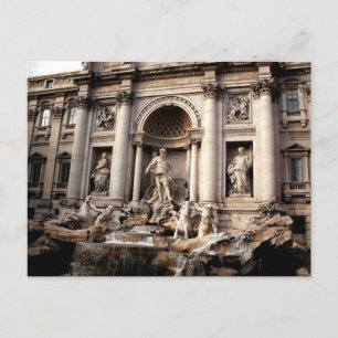 Trevi Fontän Rom Italien Travel Helg Vykort
