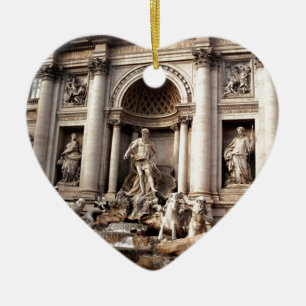 Trevi Fontän Rom Italien Travel Julgransprydnad Keramik