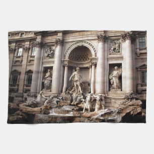 Trevi Fontän Rom Italien Travel Kökshandduk