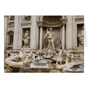Trevi Fontän Rom Italien Travel Photo Hälsningskort