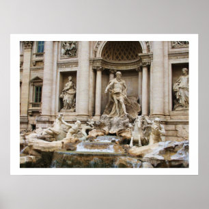 Trevi Fontän Rom Italien Travel Photo Poster