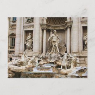 Trevi Fontän Rom Italien Travel Photo Vykort