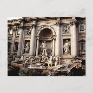 Trevi Fontän Rom Italien Travel Postcard Vykort