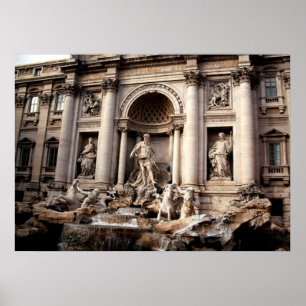 Trevi Fontän Rom Italien Travel Poster
