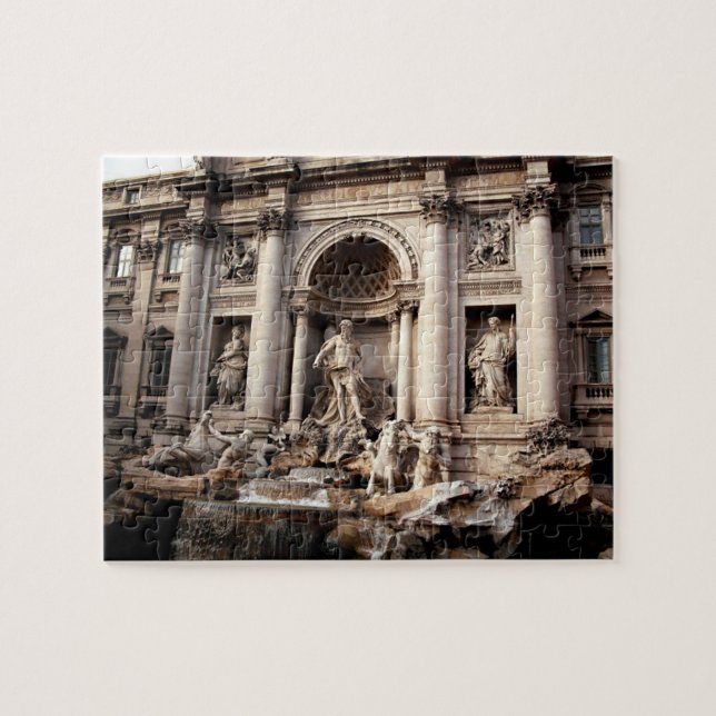 Trevi Fontän Rom Italien Travel Pussel (Horisontell)