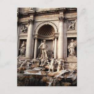 Trevi Fontän Rom Italien Travel Vykort