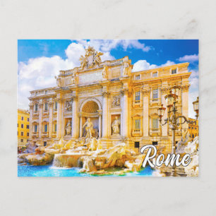 Trevi Fontän, Rom, Italien Vykort