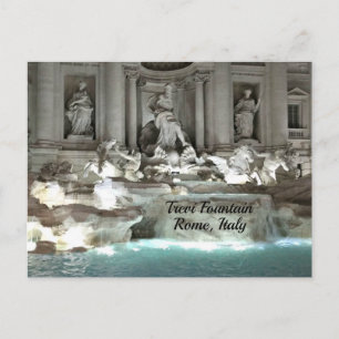 Trevi Fontän, Rom Italien Vykort