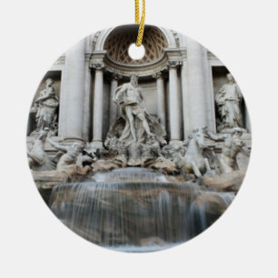 Trevi Fontän Rom Julgransprydnad Keramik