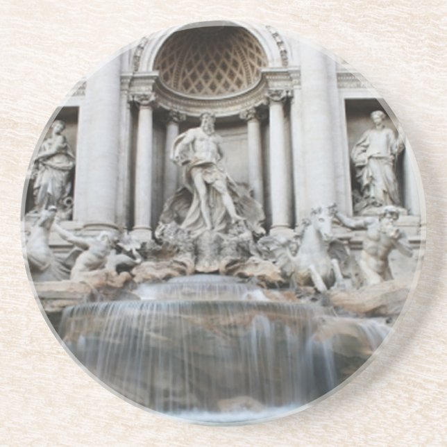 Trevi Fontän Rom Underlägg Sandsten (Framsidan)
