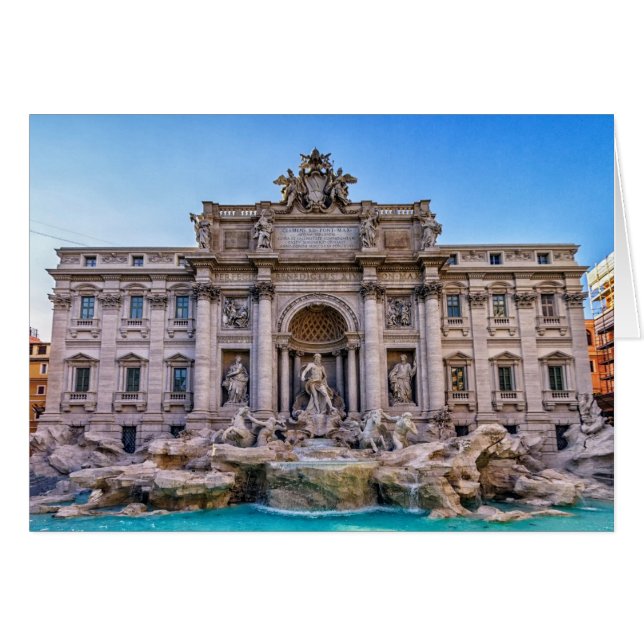 Trevi-fontän, Roma, italien OBS Kort (Framsidan Horizontal)