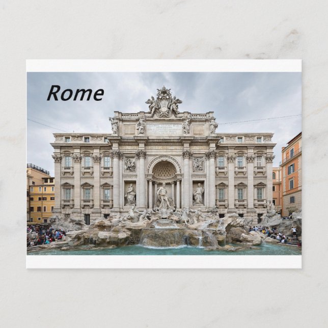 Trevi-Fontän - Rome, - Angie.JPG Vykort (Framsida)