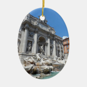 Trevi-Fontän Rome Julgransprydnad Keramik
