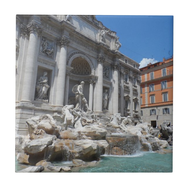 Trevi-Fontän Rome Kakelplatta (Framsidan)