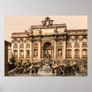 Trevi-fontän, Rome, Lazio, italien Poster