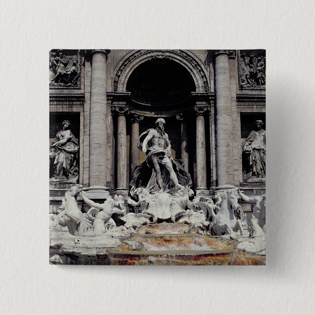 Trevi-fontän som byggas 1732-62 knapp (Framsida)