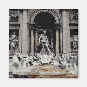 Trevi-fontän som byggas 1732-62 magnet