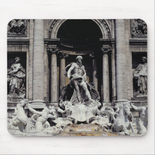 Trevi-fontän som byggas 1732-62 musmatta