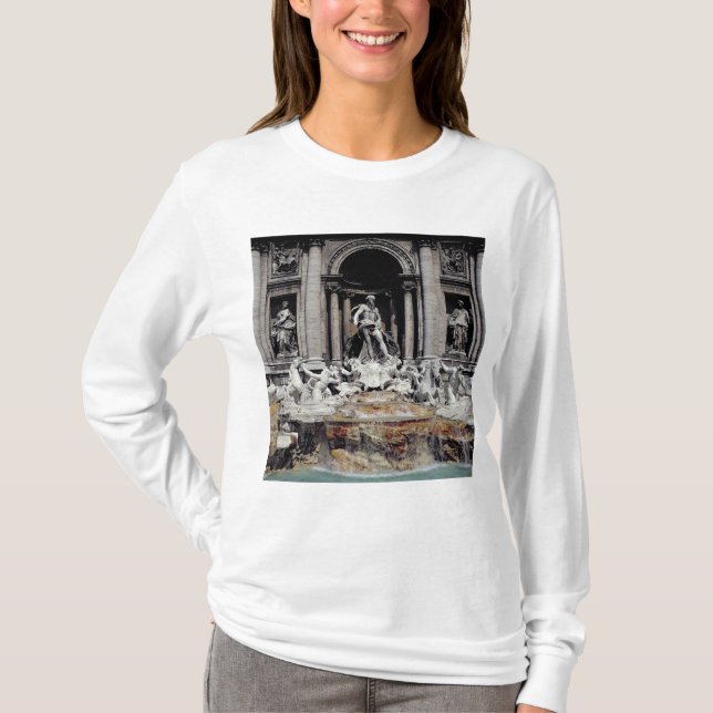 Trevi-fontän som byggas 1732-62 t-shirt (Framsida)
