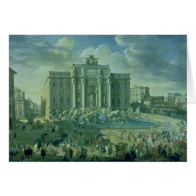 Trevi-fontänen i Rome, 1753-56 Hälsningskort (Framsidan Horizontal)