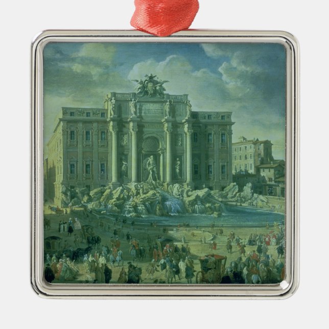 Trevi-fontänen i Rome, 1753-56 Julgransprydnad Metall (Framsidan)