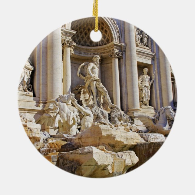 Trevi-fontänen Julgransprydnad Keramik (Baksidan)