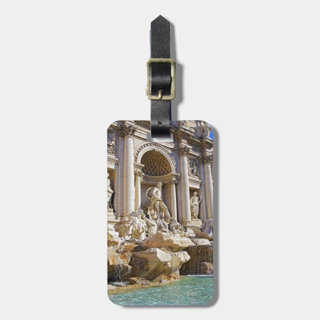 Trevi-fontänen Rom Fotografier Bagagebricka (Vertikal Framsida)