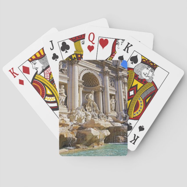 Trevi-fontänen Rom Fotografier Kortlek (Baksidan)