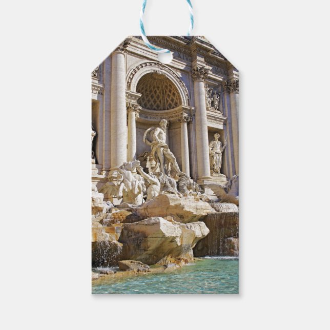 Trevi-fontänen Rom Fotografier Presentetikett (Framsidan)