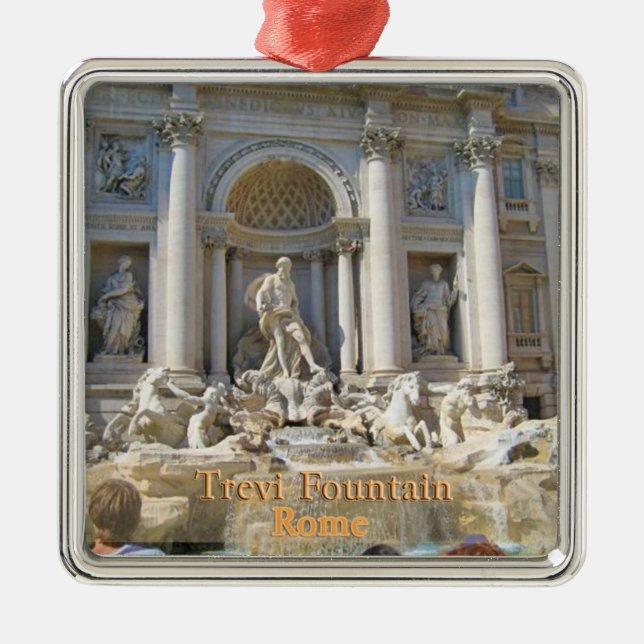 Trevi-fontänRome italien Julgransprydnad Metall (Framsidan)