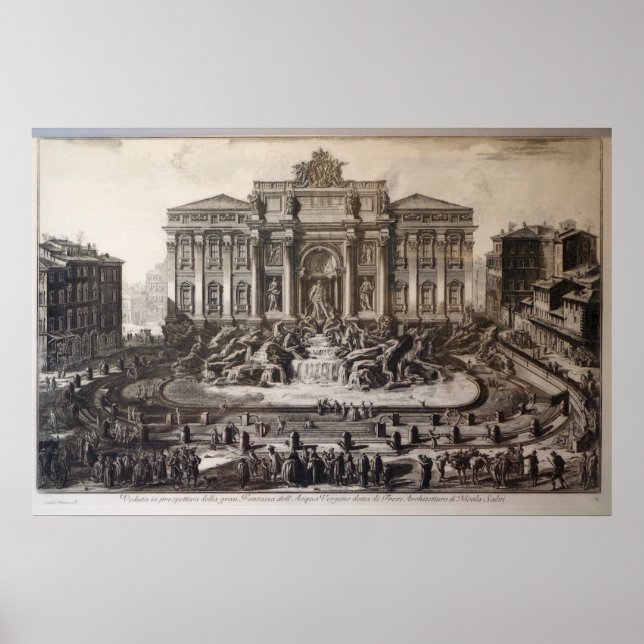 Trevi Fountain Rome – Giovanni Battista Piranesi Poster (Framsidan)